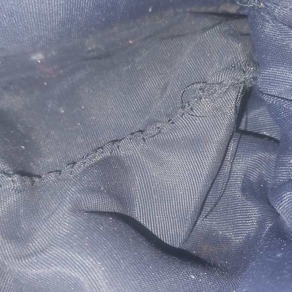 Vintage Mid-century Navy Purse W/ Lucite Or Bakelite Frame And Clasp Women's Bag - Picture 14 of 14